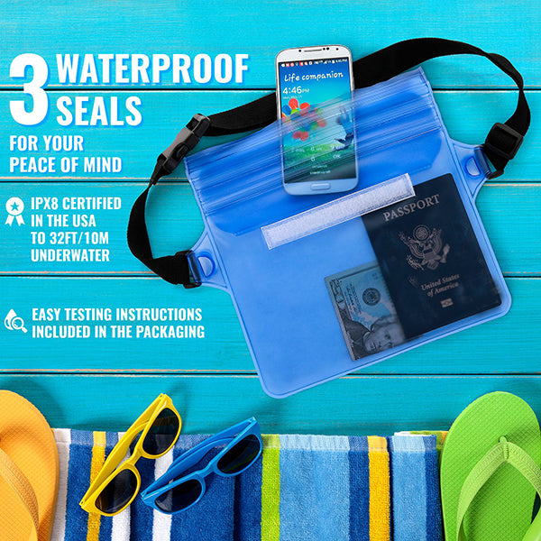 joesport ltd Waterproof Pouch Bag, Underwater Case Dry Bag with Adjustable Waist